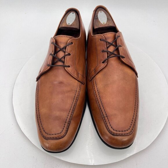 Allen Edmonds Tribeca Men Size 9D Brown Walnut Leather Derby Dress Shoes - Picture 1 of 16